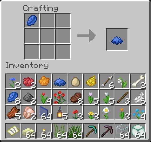 How To Make A Blue Dye In Minecraft Using Lapis Lazuli