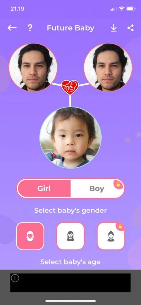 Baby Face Generator Result