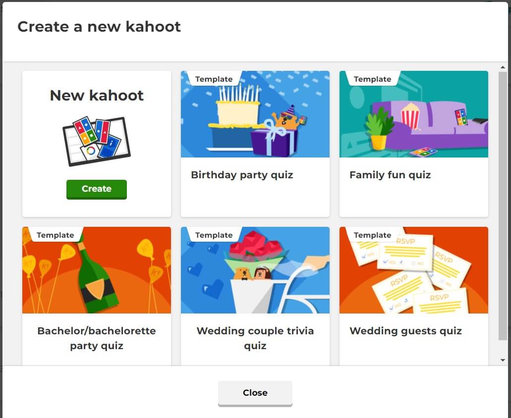 Create A New Kahoot