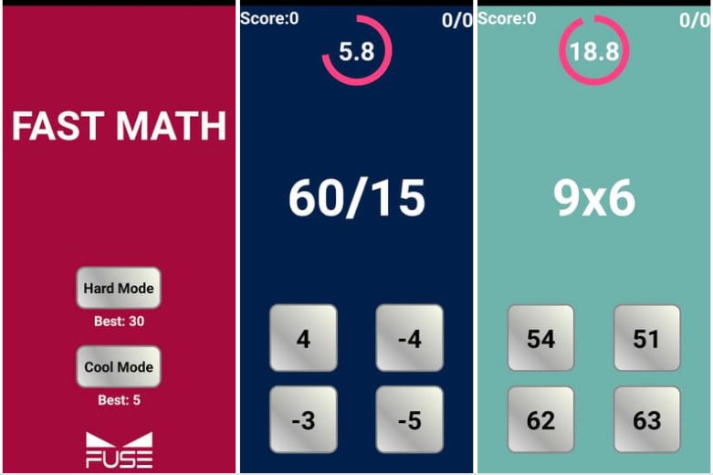 Fast Math Android Game